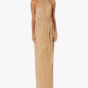 Beautiful gold halter dress, only worn for a few hours